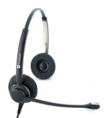 Professional Double Ear Headset with Noise Canceling Mic with Phone and USB Cable for Yealink T19 T20 T21 T22 T23 T26 T27 T28 T29 T32 T36 T38 T40 T41 T42 T46 T48 T52 T54 and Also PC or Softphone