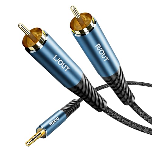 Tisino 3.5mm TRS Aux to 2 RCA Audio Cable Adapter Aux Cable, 10FT/3m - size: 10 ft