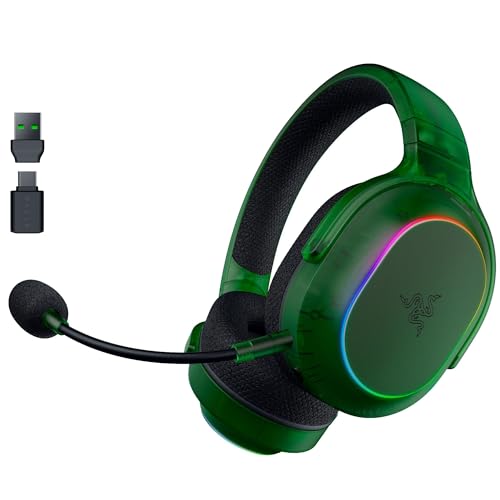 Razer Barracuda X Chroma Wireless Gaming Headset, Phantom Green | 2.4GHz Wireless & Bluetooth, Lightweight, RGB, 40mm Drivers, Cardioid Mic, 70 Hr Battery - color: Phantom Green