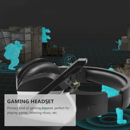 Gaming Headset for Computer Games with Noise Canceling Microphone Black