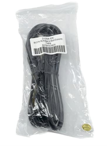 Custom Cable Connection 1 Foot Pro-Audio XLR Balanced Microphone Male to Blunt - 18 AWG Economy Shielded Install Cable - size: 1 Foot, style: Male to Blunt