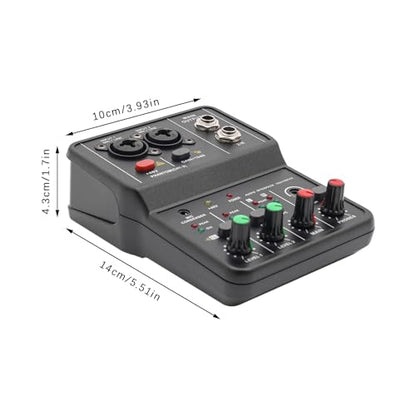 2 Channel Audio Mixer Bluetooth USB Sound Board Professional Mixer Audio Console Desk Dj Equipment Digital Mixer Sound Recording Studio Equipment for Professional Beginners