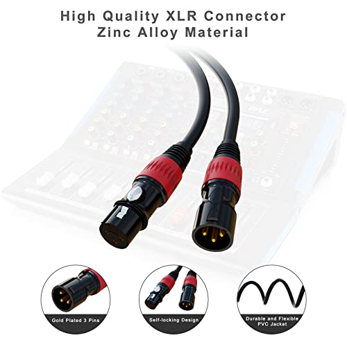 XLR Cables, Microphone Cable 1.5ft 6 Packs, Short Cable - size: 1.5 Ft 6 Pack