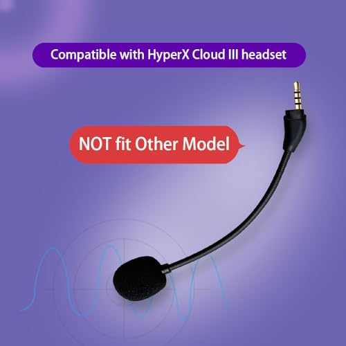 Replacement Mic Compatible with HyperX Cloud 3 Headsets