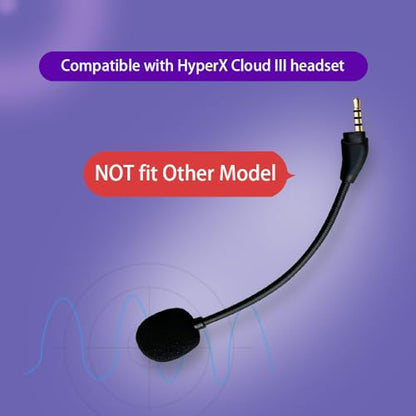 Replacement Mic Compatible with HyperX Cloud 3 Headsets
