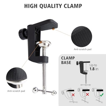 SUNMON HyperX QuadCast Boom Arm - Upgraded Red Boom Arm with Windscreen, Sound Insulation and Noise Reduction, HyperX QuadCast Microphone Arm with 3/8" to 5/8" Adapter - color: Red Quadcast BoomArm