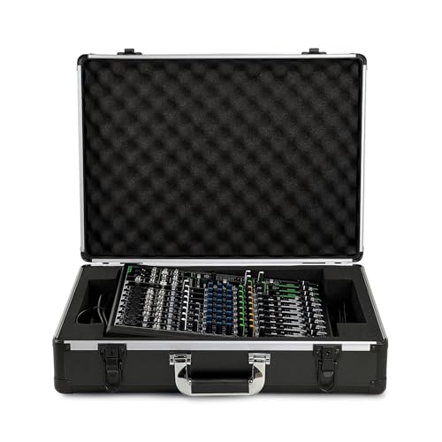 ANALOG CASES Mackie ProFX12v3 Case - Ultra-Lightweight UNISON Hard Case | Ultra-Lightweight and Durable Aluminum Case, Die-Cut Foam Padded Interior With Cable Storage Space, Comfortable Padded Handle