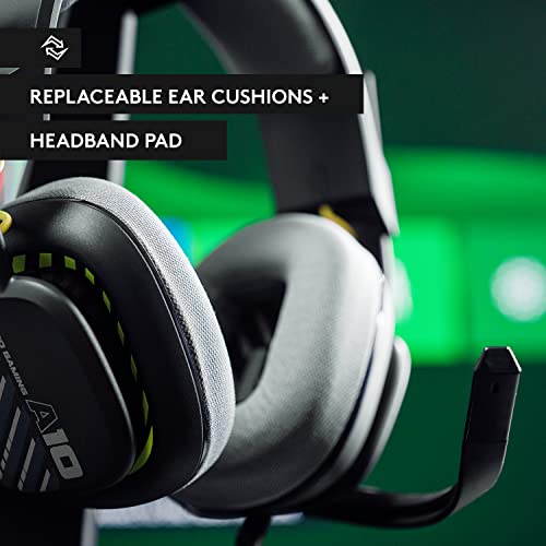 Logitech G Astro A10 Gen 2 Cross-Platform Wired Gaming Headset - Black/Xbox | 3.5mm Headphone Jack, 32mm Drivers, Flip-to-Mute Mic, Over-Ear Cup Design - color: Black/Xbox Edition
