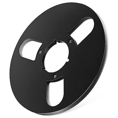 FAVOMOTO 3holes Empty Aluminum Alloy Take up Reel Design for Recording Low Noise High Output Durable Reel for Magnetic Tape