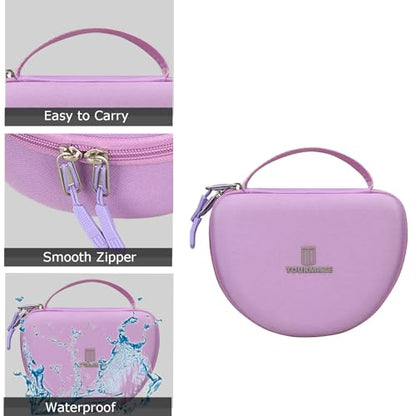 Tourmate Hard Travel Case for Philips K4206 Kids Wireless On-Ear Headphones/iClever HS19 Kids/RORSOU R10 On-Ear Headphones, Protective Carrying Storage Bag (Purple, Case Only) - color: Purple