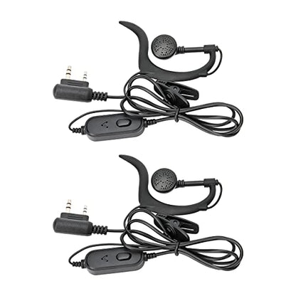 BAOFENG Two Way Radio Earpiece Ham Radio K Port Headset | Walkie Talkie Headphone for UV-5R Mini BF-F8HP PRO 5RM DM32 UV32 GM21 UV-5G Plus K5PLUS AR-152 UV-17R BF-888S GM-15PRO UV-S9 Plus Etc (2Pack)
