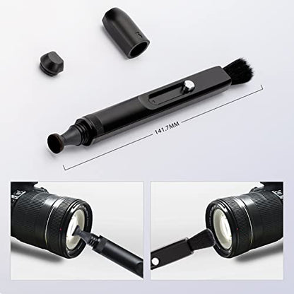 VSGO V-P01E Camera Lens Cleaning Pen with Carbon Tip and Retractable Brush | Dry, Liquid-Free Cleaning for Fingerprints and Smudges; Compact Format for Camera Bags and Travel