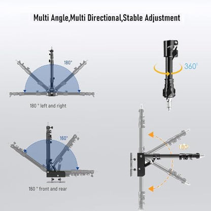 Microphone-Ceiling-Holder,Telescoping Mic Wall-Mount Boom Arm for Blue Yeti USB Nano Snowball and Logitech G Yeti-Orb,Yeti GX Microphones Gaming Podcast Streaming
