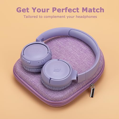 Ginsco Case Compatible with JBL Tune 510BT/520BT/500BT with Sony WH-CH520/510, Ultra-Slim Hard Shell Headphone Case for On Ear Headphones (Purple) - color: Purple