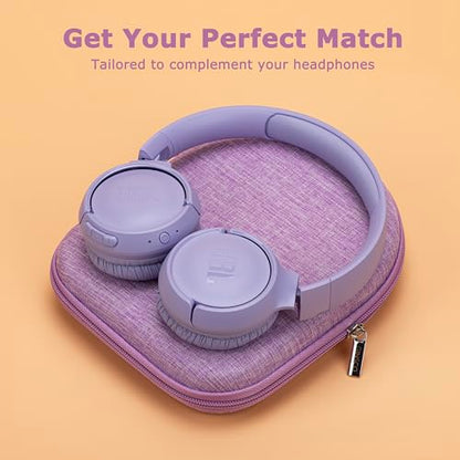 Ginsco Case Compatible with JBL Tune 510BT/520BT/500BT with Sony WH-CH520/510, Ultra-Slim Hard Shell Headphone Case for On Ear Headphones (Purple) - color: Purple