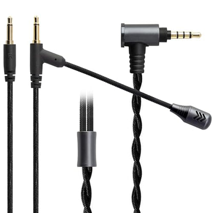 Voice Call Microphone Boom Cable,Dual 3.5mm Voice Gaming Cable,High Purity Oxygen Free Copper AUX Cord Compatible with Hifiman HE4XX HE-350 HE560 Sony MDR Z1R for Studio Audiophile 3.5mm 6.5ft - style: 3.5mm Boom mic