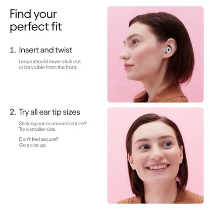 Loop Quiet 2 Ear Plugs - Ultra-Comfy Reusable Hearing Protection for Sleep | 24dB SNR noise reduction. Flexible, customizable fit. Reusable & washable. For deep focus, travel, noise sensitivity - color: Black