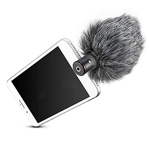 YOUSHARES VideoMicro Microphone Foam windscreen & Deadcat Wind Shield, Foam & Furry Wind Muff for Rode VideoMicro and VideoMic Me Me-L Mic (2 Pack) - color: Fur+Foam