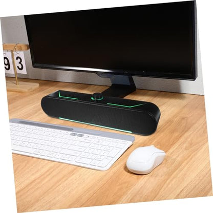 ARTIBETTER Soundbar Speaker Led Lighting Volume Wired Connection Compatible Tablets and Computers for Desktop Use and Home Audio Setup