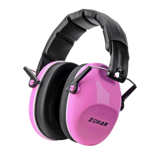 ZOHAN 032 Kids Noise Canceling Headphones - 25dB NRR Kids Ear Protection Earmuffs for School, Monster Jam, Fireworks, Travel, Air Show, Concert, Autism - Pink - color: Pink