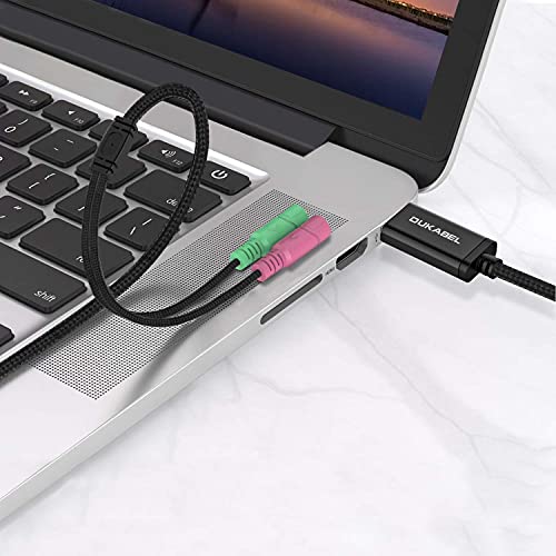 Long USB Audio Adapter with 3.5mm Jack External USB Sound Adapter - 1.2M - size: 47 inch / 120 cm