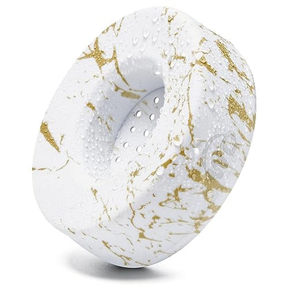 WC SweatZ Solo - Patented Earpad Sweat Covers for Beats Solo 4 & 3, Made by Wicked Cushions | Sweatproof & Machine Washable | Gold Marble - color: Gold Marble