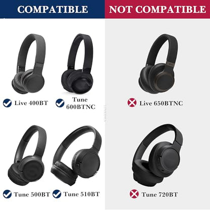 Linkidea Headphones Carrying Case Compatible with JBL Tune 670NC/Tune 660/600BT/570BT, Live 460NC/400BT, Protective Hard Shell Travel Bag with Cable, Charger Storage (Black)