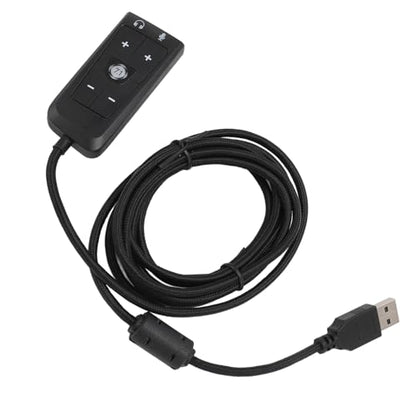 VBESTLIFE USB Sound Card, 7.1 Virtual Surround Audio Adapter with Headphone & Microphone Jacks for PC Gaming, USB to 3.5mm DAC for Esports FPS, External Sound Card with LED Indicator