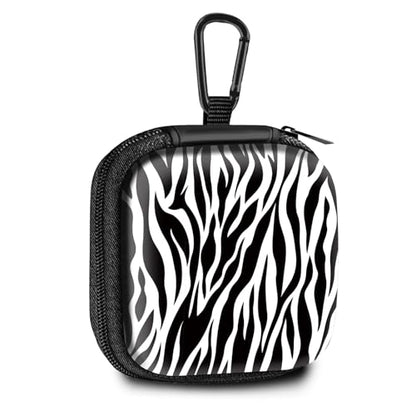 Square Data Cable Earbud Charger Coin Storage Bag Shockproof and Drop-Proof EVA Material Compatible with AirPod(Zebra) - color: Zebra