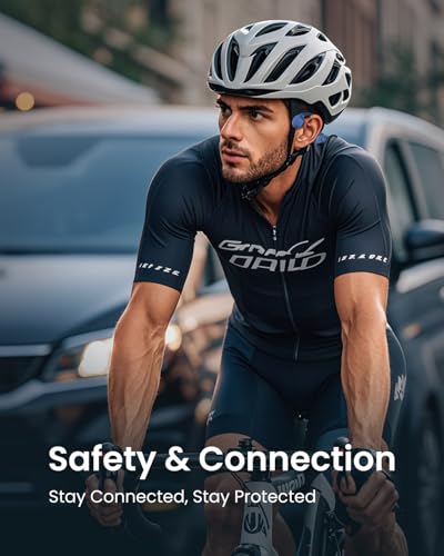 HIFI WALKER Waterproof Bone Conduction Headphones IPX8 for Swimming with 32GB MP3 Player, Bluetooth 5.3 Open-Ear Wireless Headphones for Running Cycling Gym - 8H Playtime & Fast Charging