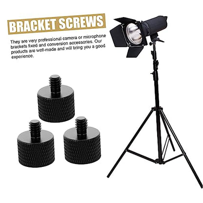 Abaodam Microphone Arm Desk Mount Screw Adapter 5/8 to 1/4 Thread Metal Screw Set