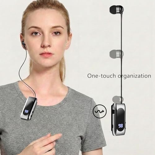Wireless Headset Wireless Headphones Handsfree Call Wireless Earpiece Noise Cancellation Earbud Earphones Mic Compatible with Cell Phones Car Driver Trucker Business Office (Silver) - color: Silver