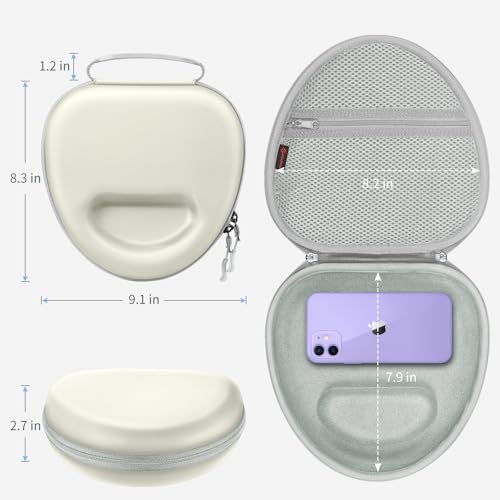 Fintie Hard Case for AirPods Max 2 (2026) and AirPods Max 1 (2024/2020) | Travel Carrying Storage Bag, Shockproof, Protective, Auto Wake/Sleep, Starlight - color: Starlight