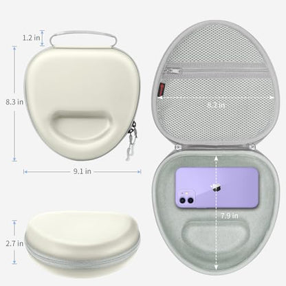Fintie Hard Case for AirPods Max 2 (2026) and AirPods Max 1 (2024/2020) | Travel Carrying Storage Bag, Shockproof, Protective, Auto Wake/Sleep, Starlight - color: Starlight