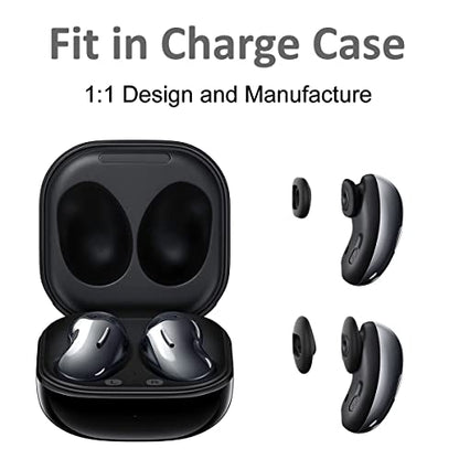 A-Focus 10 Pairs S/L Galaxy Buds Live Ear Tips Adapter Set Replacement Wing Earbuds Cushion Ear Gel Cover Skin Accessories Compatible with Samsung Galaxy Buds Live SM-R180, Mystic Black - color: black