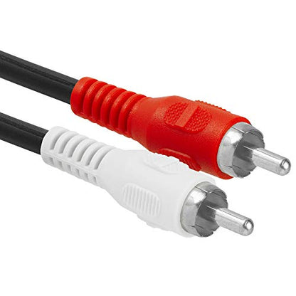 2 RCA Male to 1 RCA Female Stereo Audio Y-Cable, 2 RCA Plugs to 1 x RCA Jack Y-Adapter Subwoofer Cable, Gold Pla - color: 1 RCA F to 2 RCA M, size: Single