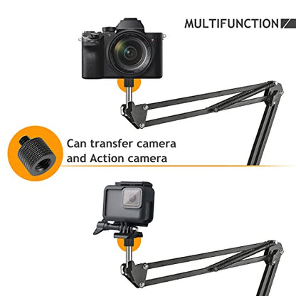 1/4 to 3/8 & 3/8 to 1/4 Camera Tripod Adapter - Male to Female Screw for Camera, Mount, Monitor - color: Black