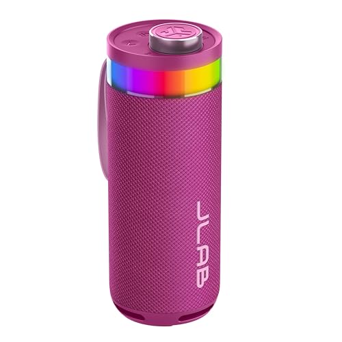 JLab, Go Party, Portable Bluetooth Speaker, Waterproof, RGB Lighting, LabSync, Mulberry - color: Mulberry