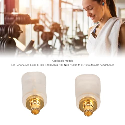 MMCX Cable Adapter Replacement for IE300 IE600 IE900 and N30 N40 N5005, MMCX to 0.78mm Female Connector Cable for HiFi Earphones with Durable One - Piece Des (Transparent) - color: Transparent