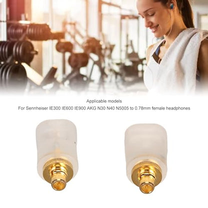 MMCX Cable Adapter Replacement for IE300 IE600 IE900 and N30 N40 N5005, MMCX to 0.78mm Female Connector Cable for HiFi Earphones with Durable One - Piece Des (Transparent) - color: Transparent