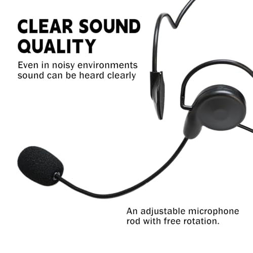 Walkie Talkie Behind-the-Head Headset Over Ear Earpiece Boom Mic Microphone 2 Pin Radio Ear Piece K1 Type Ptt Earphone Headphone for Baofeng Retevis Kenwood rt22 uv-5r h777 888s uv5r rt21 tk-3230