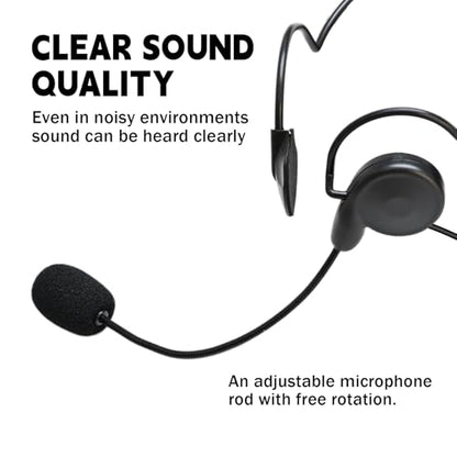 Walkie Talkie Behind-the-Head Headset Over Ear Earpiece Boom Mic Microphone 2 Pin Radio Ear Piece K1 Type Ptt Earphone Headphone for Baofeng Retevis Kenwood rt22 uv-5r h777 888s uv5r rt21 tk-3230