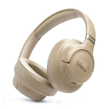JBL Tune 780NC - Wireless Over-Ear Adaptive Noise Cancelling Headphones with Powerful Hi-Res JBL Pure Bass Sound and Spatial Sound, with Up to 76 Hours of Battery Life, Plus Speed Charge (Beige) - color: Beige