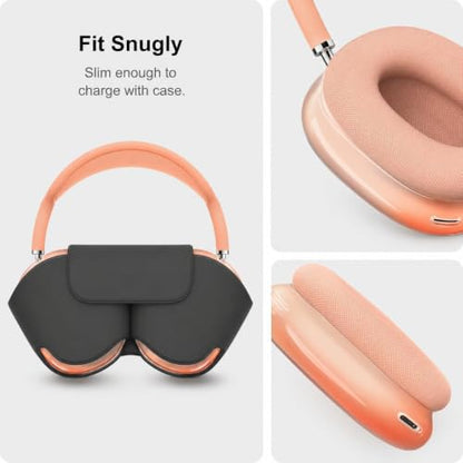 MOLOPPO Case Cover for AirPods Max, Clear Purple Gradient | Soft TPU, Anti-Scratch, Transparent, Ultra Protective - color: D-Gradient Brown