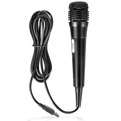 AIOMEST USB Wired Microphone for Music Game, Game Karaoke Microphone, Metal Shell, Suitable for PS2, PS3, PS4, PS5, Wii, Wii U, Microsoft Xbox 360, Xbox One and PC