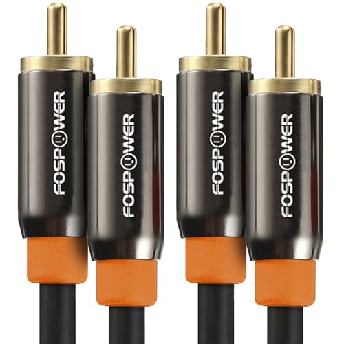 FosPower Digital Audio Coaxial Cable [24K Gold Plated Connectors] Premium S/PDIF RCA Male to RCA Male for Home Theater, HDTV, Subwoofer, Hi-Fi Systems - 3ft/2Pack - size: 3Feet-2Pack