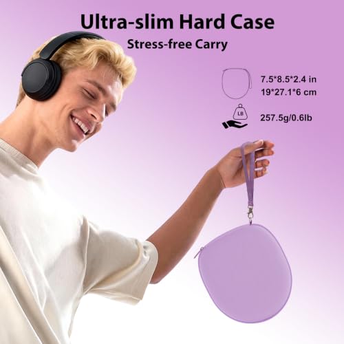 Headphone Headset Case Compatible with TALIX H30/Jlab/JBL Tune 520BT 720BT/BERIBES/KVIDIO/Soundcore by Anker/Sony Wireless On-Ear Headphones, Purple - color: Purple