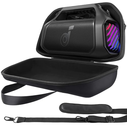 co2CREA for Soundcore Boom 2 Plus Outdoor Speaker Hard Protective Case | Portable Travel Design, Padded Interior, Detachable Shoulder Strap, Hand Strap And Strong Zipper For Easy Carrying