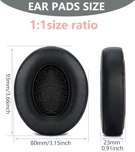 Replacement Ear Pads Compatible with Beats Studio 3 Wireless, Black - color: Black
