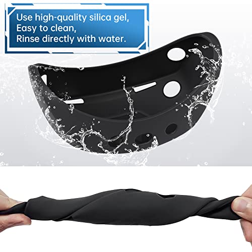 ps vr2 accessories Compatible for Playstation VR2 Face Cover with VR Shell Protective Cover， Face Cushion Cover, Controller Thumb Grips, Cable Bundling Strap - color: PSVR Protect shell